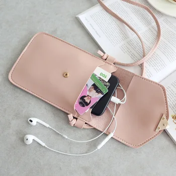 Универсална кожена чанта за мобилен телефон раменната джоба си портфейл за носене на шийката на каишка за S10 на Samsung за iPhone X 11 12 Huawei P30 V20