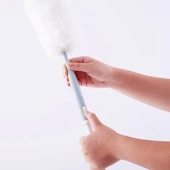 156cm Extendable Household Fluffy Feather Dust Polyester Fiber Cleaning Duster for Home Office Car XH8Z