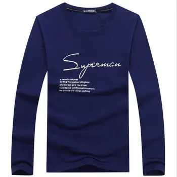SWENEARO нови върхове пролет и есен марка на облеклото на мъжете мода облекло тениска с дълъг ръкав тениски мъжки ежедневни ризи размер 5XL