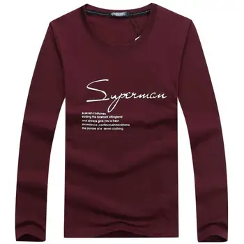 SWENEARO нови върхове пролет и есен марка на облеклото на мъжете мода облекло тениска с дълъг ръкав тениски мъжки ежедневни ризи размер 5XL
