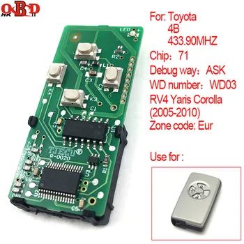 HKOBDII за Toyota 2005-2010 RV4 Yaris Corolla WD03 Smart Remote Car Key Board 433.90 MHz Чип 71(271451-0111-Eur)