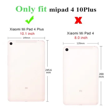 Мек силиконов калъф-поставка за Xiaomi Mi Pad 4 Plus 10 2018 Капак за Mi Pad 4 Plus 10 10.1 case +подарък филм