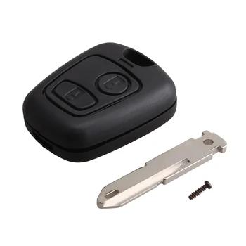 2Buttons 433/434Mhz Car Remote Key за PEUGEOT 206 207 Complete Vehicle Key PCF7961 chip&NE73 Blade
