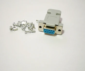10 бр. / лот DB9 9 пинов конектор свържете с пластмасова капачка на капака конектор RS232