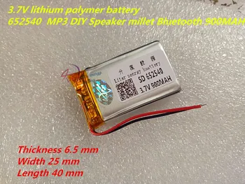 3.7 V литиево-полимерна батерия 652540 MP3 САМ говорител просо Bluetooth 900MAH