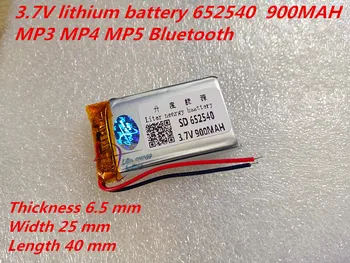 3.7 V литиево-полимерна батерия 652540 MP3 САМ говорител просо Bluetooth 900MAH