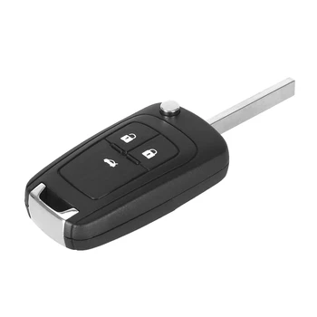 KEYYOU 10 бр. / лот флип сгъваем ключ Shell за Chevrolet Cruze дистанционно ключ за носене на ключодържател 3 бутон Uncut HU100 нож