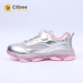 CLIBEE детски спортни обувки обувки за момичета комфорт изкуствена кожа Ежедневни обувки Детска мода дишащи обувки с ходила желейной