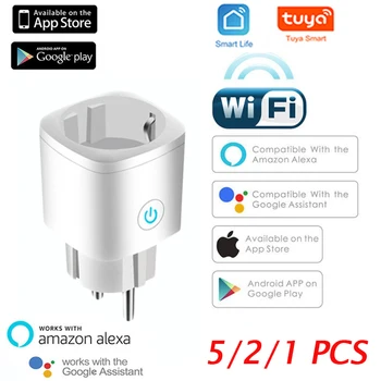 Wifi Power Plug 16A EU smart plug with Smart Home Wifi Wireless Socket Outlet работа с Алекса Google Home Sasha App