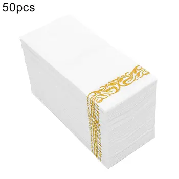 50шт на тъканта, използвана салфетка домашен ресторант ястие, купа с хартиена кърпа тенис на декор