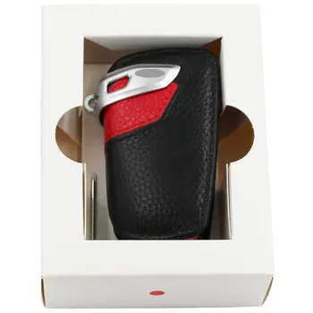 Дистанционно ключ чанта естествена кожа е ключът Shell Case Smart Car Key корпус на кутията ключодържател за BMW 1 3 5 series F30 F35 X3 7 червен син черен