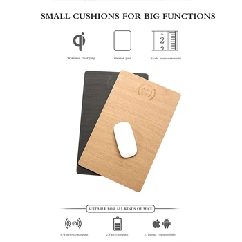 Гореща бърза безжична зареждане подложка за мишка кожа лесно се почистват многофункционална подложка за мишка за IPhone X 8 8Plus за Samsung S8 Plus