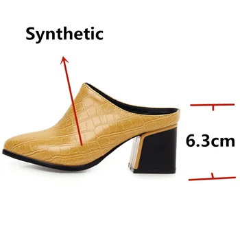 FEDONAS Solid Color Women Shoes Top Quality Wedding High Токчета Pumps пролет лято Show Off Mules Секси Round Toe Shoes Woman