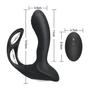 10 честотен анален вибратор вибрационное пръстен отопление безжично дистанционно управление простата масажор G-точка стимулатор секс играчка за мъже