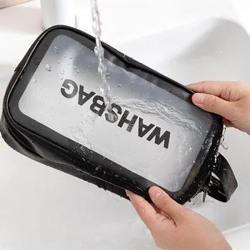 1 бр многофункционална чанта за миене на Пътната Прозрачна чанта Sundries организатор на водоустойчив грим за носене дамски косметичка контейнер