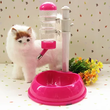 Пет Cat Dog Water Drinker Dispenser Food Stand Hamster Устройство Dish Bowl Bottle Plastic Automatic Fountain Drinker