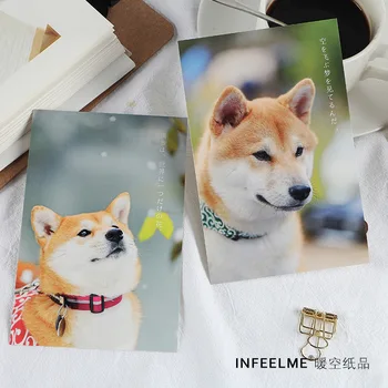 30 Листа/Комплект Shiba Inu Dog Дневник Series Картичка Поздравителна Картичка Подарък Карта За Рожден Ден Картичка Съобщения