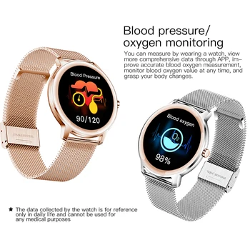 LIGE Fashion Women Smart Watch Full Touch Screen Smartwatch for Girl Heart Rate Sleep Monitoring Smart Watches за Android и iOS