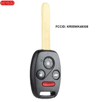 Keyecu Remote Car Key 3+1 бутон 313,8 Mhz за Honda Pilot Accord 2008 2009 2010 2011 2012 2013 FCC: KR55WK49308