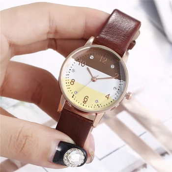 2020 Модни дамски луксозни кожени аналогови Кварцови часовници дамски часовници женствена рокля часовници Reloj Mujer Relogio Feminino Clock