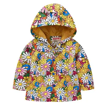 Модни детски дъждобран однобортный принт детски якета за момичета, детски хитрец за възраст 1-6 години