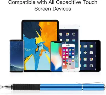 Универсален 2 в 1 влакна Стилус за телефона Touch Tablet Pen рисуване Капацитивен екран молив за смартфон Забележка Android Smart Pen