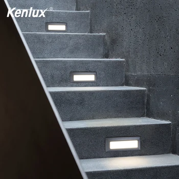 Безплатна доставка 6 W 225 мм Led стълбище стъпка, с монтиран на стената лампа, за повърхностен монтаж стълбищни ъглова лампа водоустойчив стенен лестничный лампа Footlight