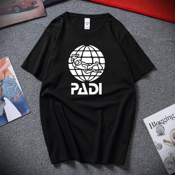 Любителите на гмуркане леко driver padi T Shirt лятото с къс ръкав памук Padi T-Shirt Ман Tshirt потници тениски