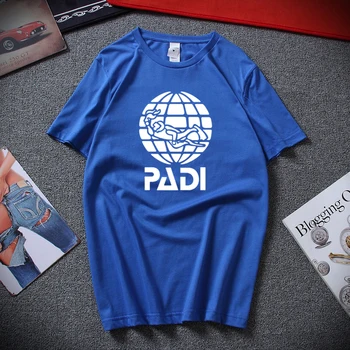 Любителите на гмуркане леко driver padi T Shirt лятото с къс ръкав памук Padi T-Shirt Ман Tshirt потници тениски