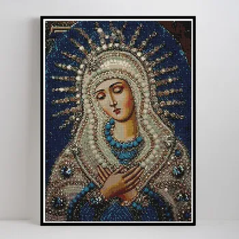 5D САМ Diamond Живопис Cross Stitch Full Square Picture Religion Icon 5d Diamond Embroidery Mosaic New Year Decoration Gift