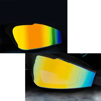 Силиконови професионални плувни очила анти-мъгла UV многоцветни плувни очила с ушния затычкой скоба за носа жени Водни спортове очила