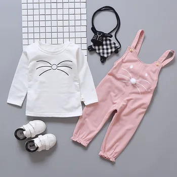 TANGUOANT Newborn Baby Момичета Дрехи Sets Toddler Baby Girls спортен костюм пролетни бебешки комплекти дрехи риза + панталон костюм