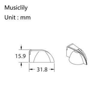 Musiclily Pro Imperial Inch Size Guitar Amplifier Effect Pedal пилешки главата указателни химикалки с установочным перка, крем (пакет от 6)