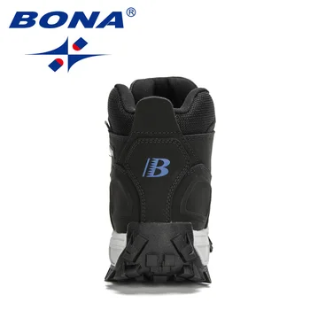 BONA 2020 Pro-Mountain ботильоны туристически обувки мъжки Спорт на открито плюшени топлите, високи спортни обувки за ходене Masculino