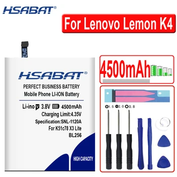 HSABAT BL256 4500mah живот на батерия за Lenovo Lemon K4 Note K4note / X3 Lite K51c78 / A7010