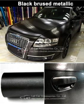 Най-новият черен сив сребрист метален матиран алуминий винил автомобил Wrap Film car sticker auto foil decoration