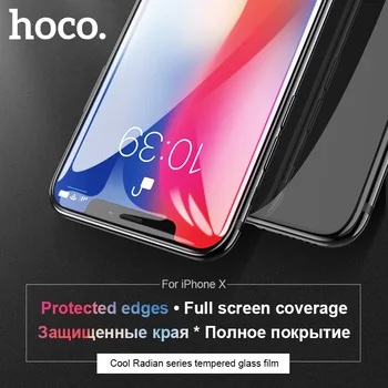 HOCO for iPhone 7 8 PLUS 3D HD tempered glass protector защитно стъкло пълно покритие за iPhone X touch screen protection film