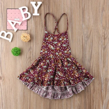 FOCUSNORM New Baby Fashion Girls Dress Toddle Kids Flowers Princess Party Birthday Dress рокля от 0-4Y