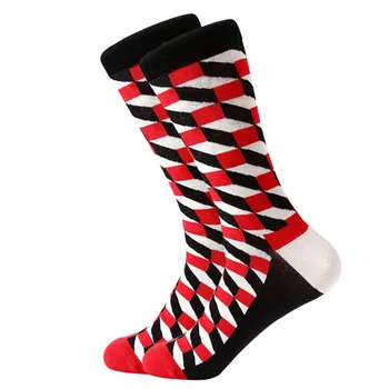 MYORED 10 чифта / Лот мъжки Sokken Calcetines de hombre мулти-цветна есен зима дълги смешни високо качество на човек подарък чорапи
