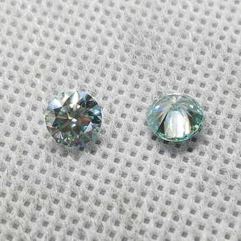 Свободни муассаниты каратный камък 3,0-12mm светло син цвят през цялата блестящ страхотна кройката бижута гривна камъни пръстен материал