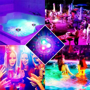 Плаващ подводен басейн светлина LED диско-парти светлинно шоу на фонтана Аквариум езерото хидромасажна вана спа-лампа