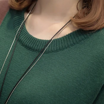 2020 пролет есен жените дълъг раздел с дълги ръкави свободен пуловер в голям размер, вязаная мода срастване пуловер рокля D07612R
