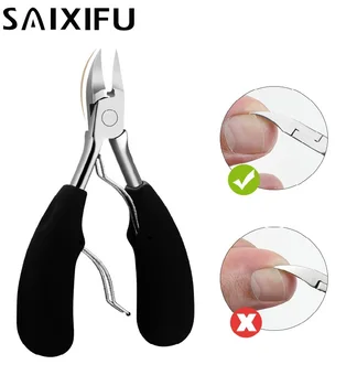 Двойна пружина за крака и нокти ножици за кожичките клещи за грижа за краката Нос нокти машинка за подстригване ножове маникюр Remover е инструмент черно SF28