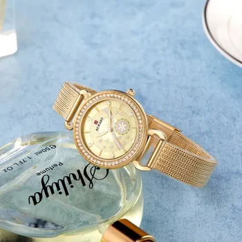 REWARD Luxury Gold Watch Top Brand Diamond Women ' s Watches Waterproof Fashion Ladies Watch Women Watches Clock zegarek damski