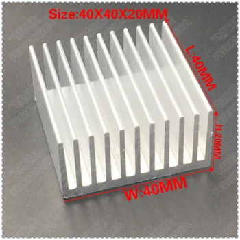 (Безплатна доставка) 5шт алуминиев радиатор IC Heatsink 40X40X20MM охлаждащ ребро за процесора LED Power Component теплоотводы