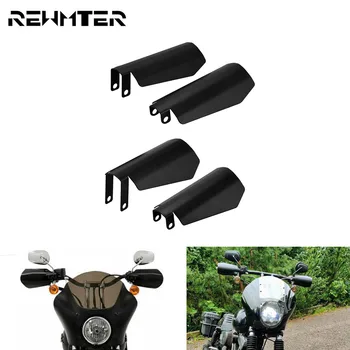 Мотоциклет сянка цевья матиран черен ръчно протектор вятър спад защита за охрана, 2 елемента за Harley Dyna Sportster XL Багер