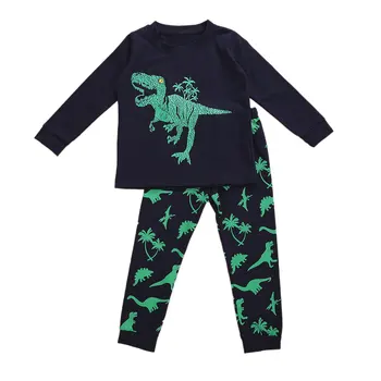 Ma&Baby 1-7Y есен дете бебе момче динозавър комплект дрехи с дълъг ръкав тениска с панталон карикатура деца момчета костюми