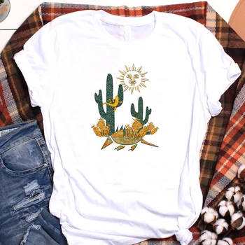 Women Cactus Сладко Plant Мамо, Майко Print Fashion Ladies Graphic Top Tshirt Clothes T Tee Female Womens Shirt Clothing T-shirt