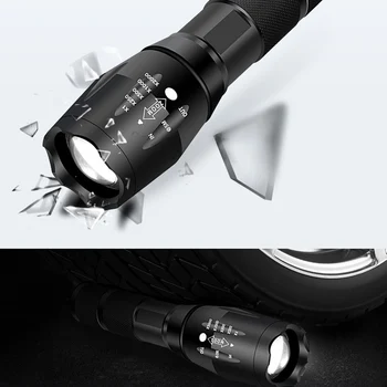 Led Акумулаторна фенерче T6 linterna факел 4000 лумена 18650 батерия открит къмпинг мощен led фенерче