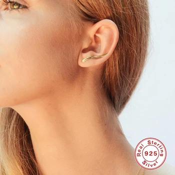 Истински сребърни обеци 925 проба за жени златни обици копчета момиче ушна кост пиърсинг обеци женски минимализъм Родословни Arete R5